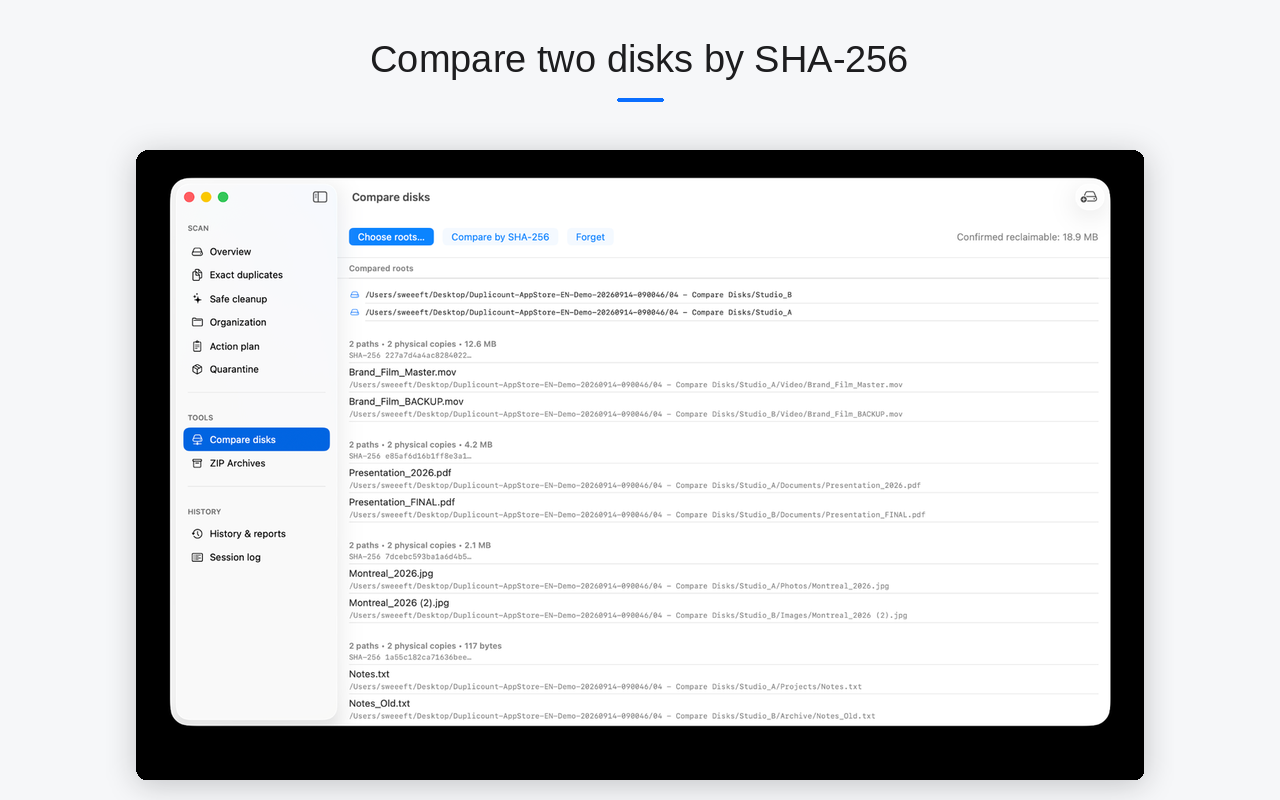 Compare disks